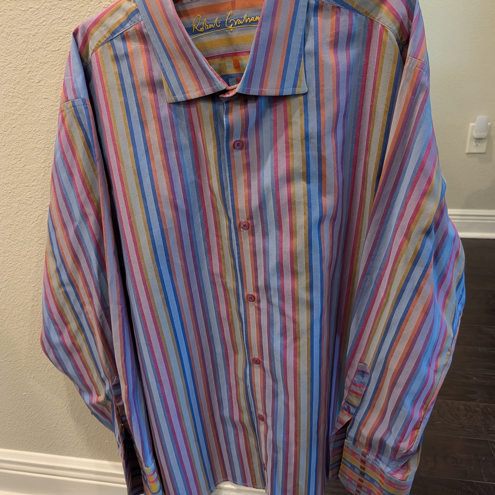 Robert Graham Men's Multicolor Striped Shirt